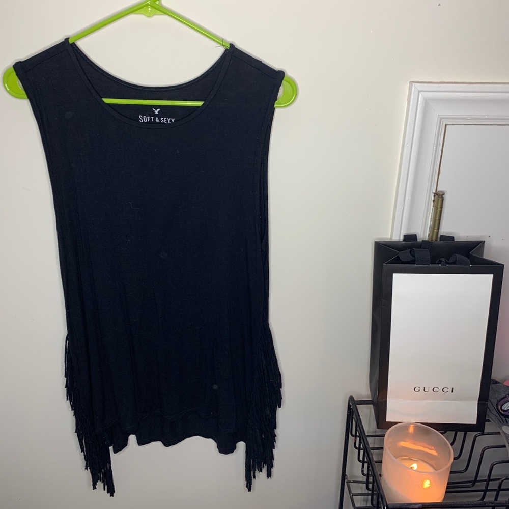 American Eagle Long Fringe Tank!!